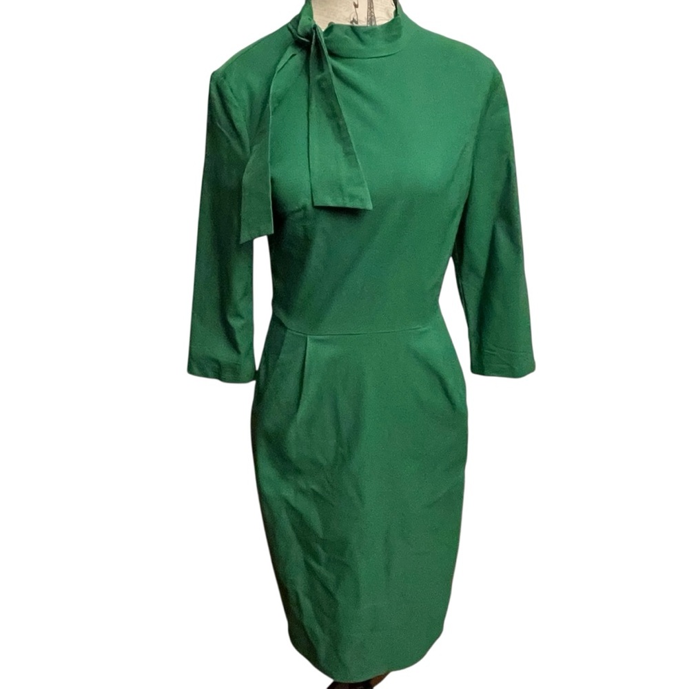 Muxxn Chic 3/4 Sleeve Green Retro Dress